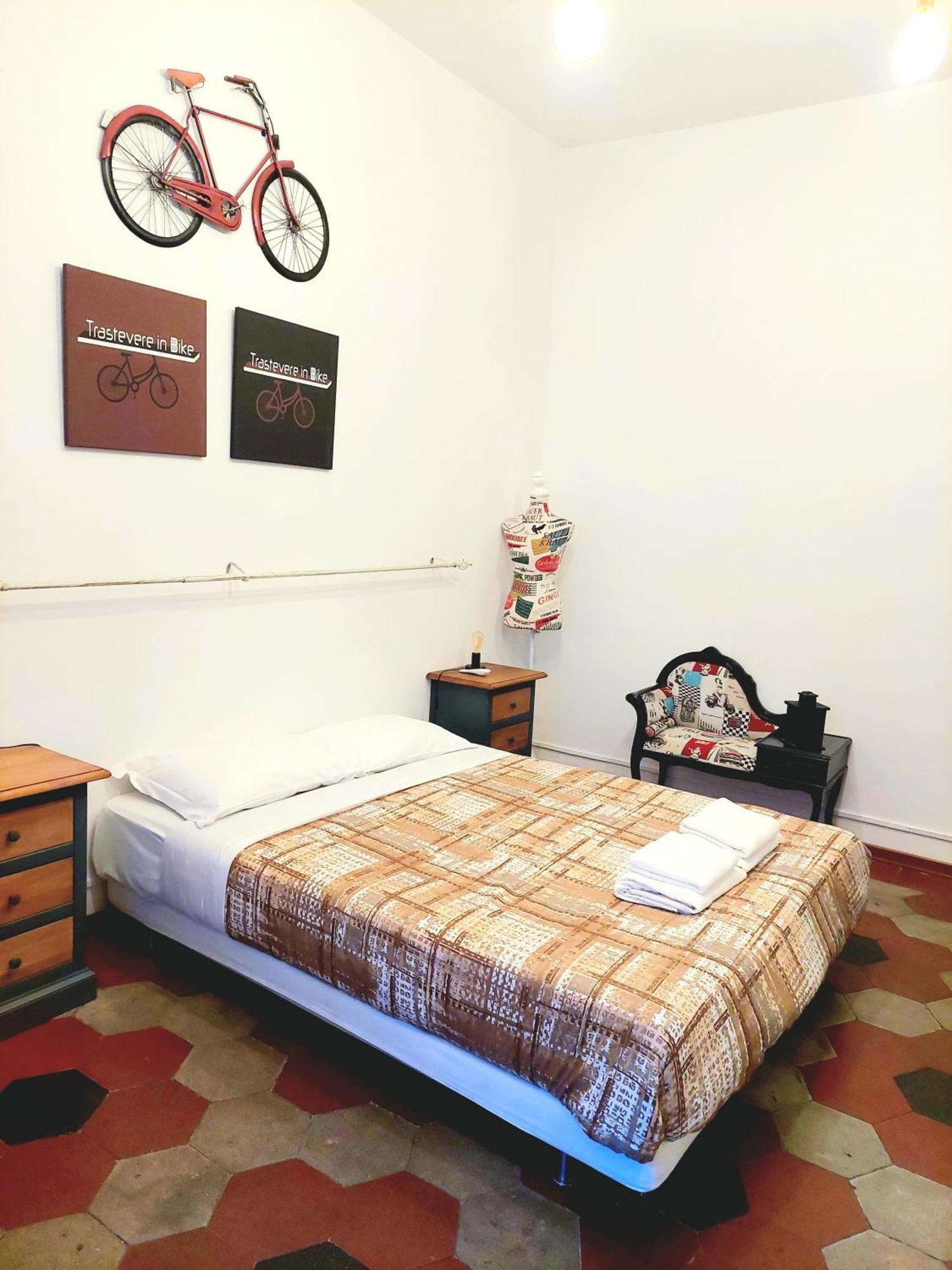 Trastevere In Bike - Con Wi-Fi E Ac Rom Exteriör bild
