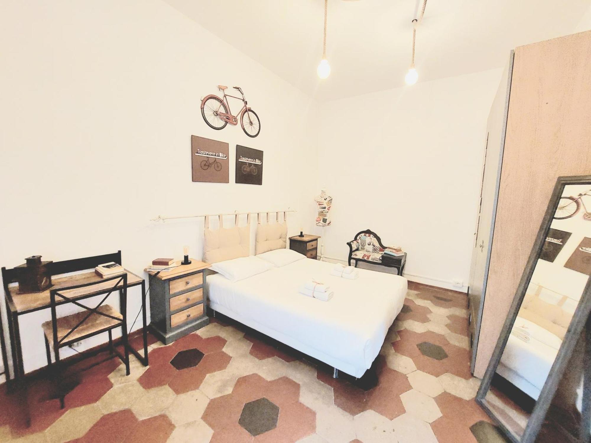 Trastevere In Bike - Con Wi-Fi E Ac Rom Exteriör bild